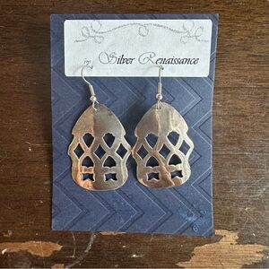 1.5” Earrings made by my parents from Salvaged metal